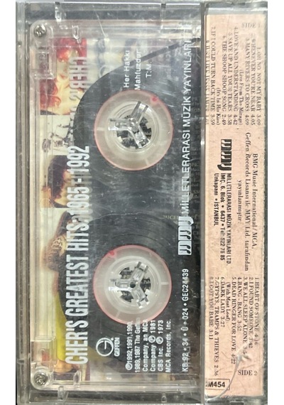 Plak Değildir Kaset Tir Kaset Cher's Greatest Hits 1965-1992 Ka