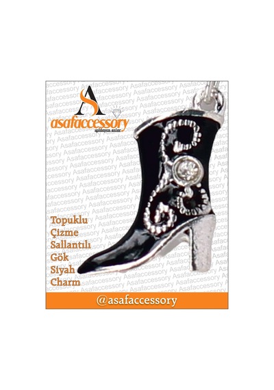 Topuklu Çizme Charm / Asafaccessory Siyah