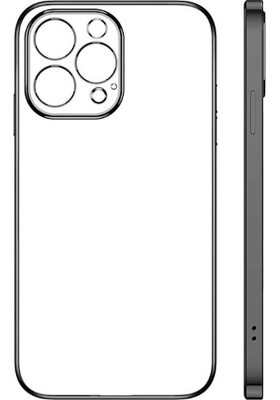 Apple Uyumlu iPhone 13 Pro Renkli Kenar Seffaf Kilif Kamera Korumali Silikon 400385679