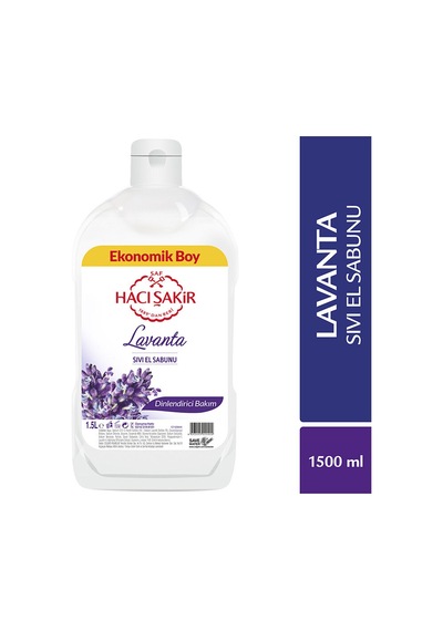 2 Adet Hacı Şakir Sıvı Sabun Lavanta 1500 Ml