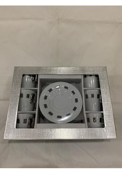 6 Kişilik Türk Kahvesi Modern Platin Serisi
