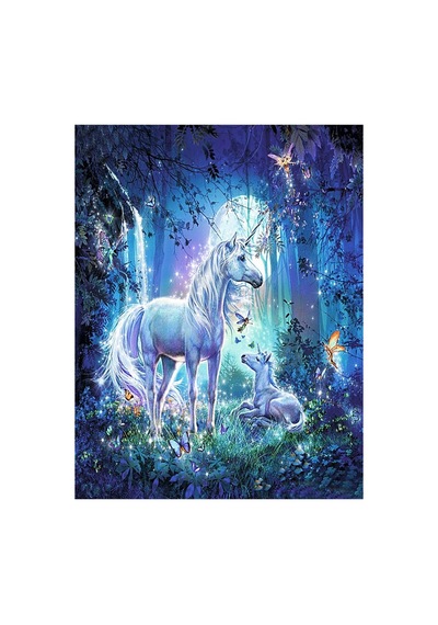 Unicorn Ve Yavrusu Çerçeveli 90x110 Sayılarla Boyama Hobi Seti Diğer
