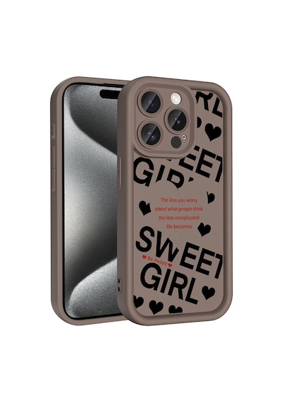 Goocamp Apple Uyumlu iPhone 15 Pro Max Kılıf Kamera Korumalı Baskılı Arka Yüzey Klas Kapak - Beya Beyaz