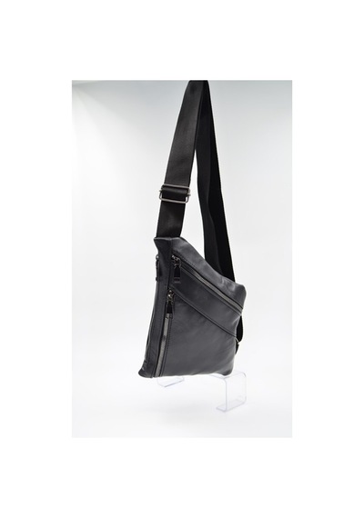 Nahitatyana Erkek Hakiki Deri Siyah Crossbody Çanta Siyah - 172991441 Siyah
