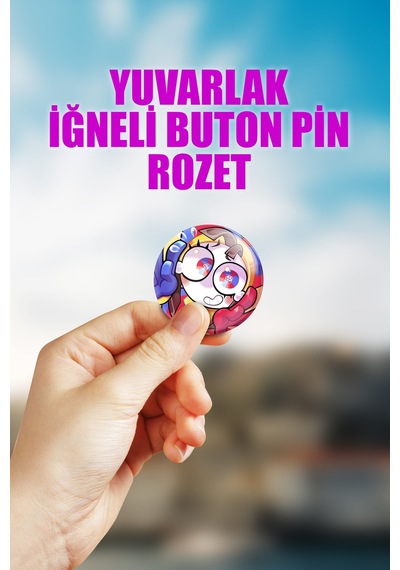 Tadc The Amazing Digital Circus Anime Animasyon Çanta Süsü Rozet İğneli Buton Rozet Seti 1 Adet Çok Renkli