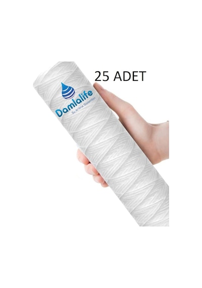 25 Adet 10" İnç İplik 5 Micron Sediment Sargı Tortu İp Filtre