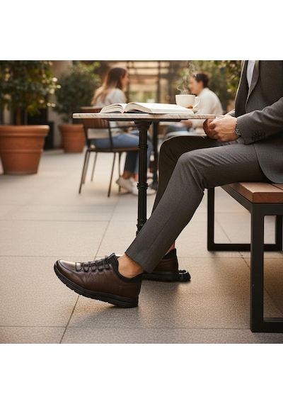 Papatay 3216 Ortopedik Taban Günlük Hakiki Deri Erkek Ayakkabı Kauçuk Taban Casual Ayakkabı Kahverengi Papatay 3216 Ortopedik Taban Günlük Hakiki Deri Erkek Ayakkabı Kauçuk Taban Casual Ayakkabı Kahverengi