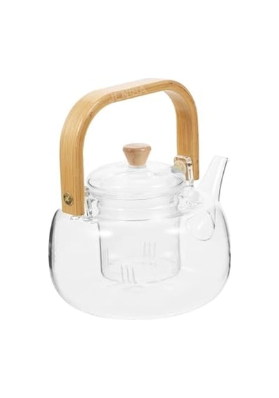 Ayrex Ahşap Saplı Cam Filtreli Demlik 1000 Ml - Isıya Dayanıklı Cam Bitki Çayı Demlik Diğer