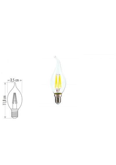 Ct -4064 7w Gün Işığı 10 Adet Led Flament Kıvrık Buji