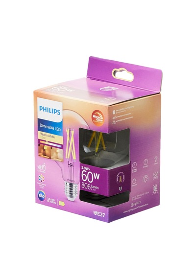 Led Classic 60w G93 E27 Kısılabilir Filament Glob Wgd90 4w 78mm & Yok