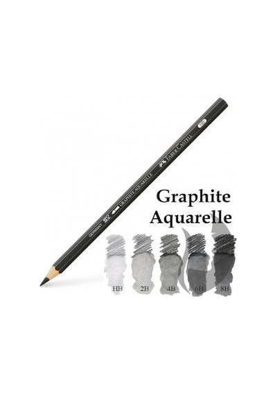 Faber-Castell 2B Graphite Aquarelle Kurşun Kalem Siyah Renk