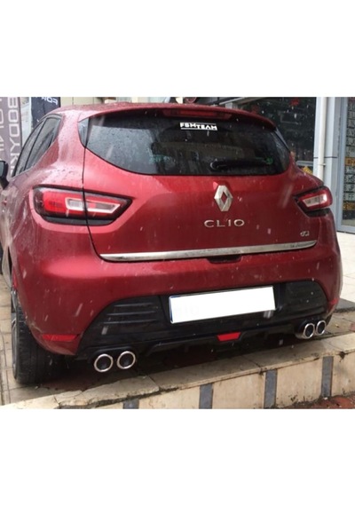 Renault Clio Mk4 Gri Difüzör 4 Krom Uyumluegzoz Görünümlü Difizör Arka Ek Body Kit 2012-2019
