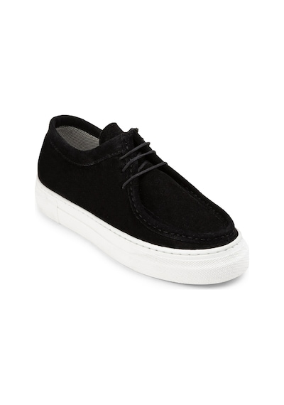 Deery Hakiki Süet Siyah Kadın Sneaker - Z1682zsyhc01 Siyah