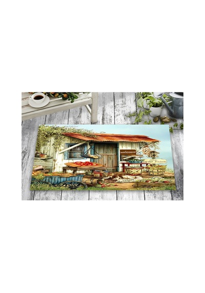 Kapı Önü Balkon Önü Dış Kapı Antre Paspası Yıkanabilir Kaymaz Taban Kahverengi - 930901736 Kahverengi