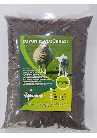 Koyun Gübresi 2 KG Yanmış Elenmiş Koyun Keçi Gübresi Doğal Gübre