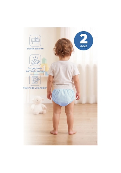 Babyjem Alıştırma Külodu 2li Set 2 Yaş Mavi