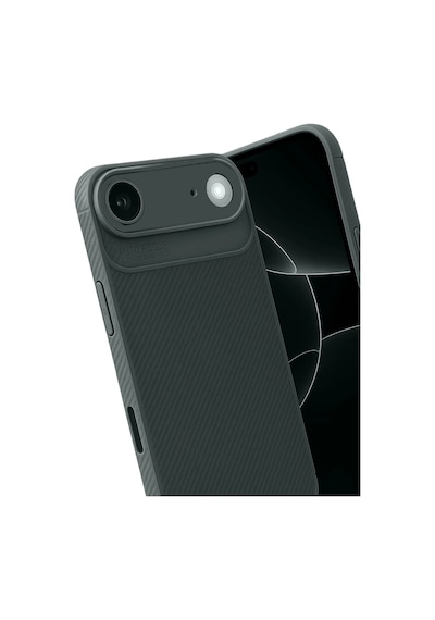 Apple Uyumlu iPhone 17 Air Auto Focus Karbon Kapak Koyu Yeşil\