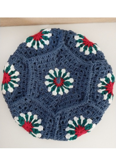 Kemzey Handmade El Yapımı Ressam Beresi , Kadın Ressam Bere, Renkli Kadın Bereleri Lacivert