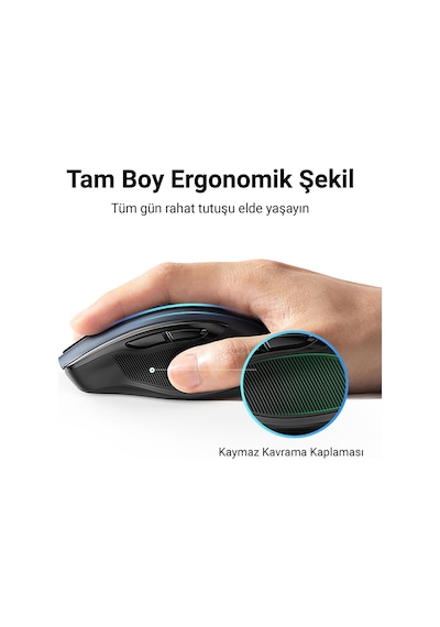 Ugreen 4000 Dpı Dual Mode 2.4ghz Kablosuz Ve Bluetooth Sessiz Optik Mouse, 90855 -