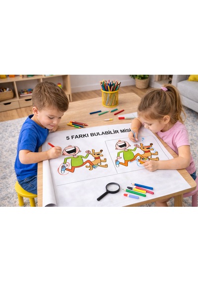 Haydi Dekor 45 Cm X 4 Metre Dev Etkinlik Ve Aktivite Rulosu Çocuklar Için Eğitici Boyama, Çizgi Çalışması, Labirent, Bulmaca Ve Zeka Geliştirici Oyun Rulosu 1 Adet