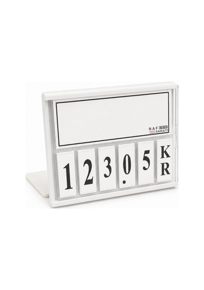 Fiyat Kasetlik Manav Kasap Şarküteri Etiketi Rakamlı Fiyatlık Ayaklı Küçük Boy 77x62 Mm Beyaz