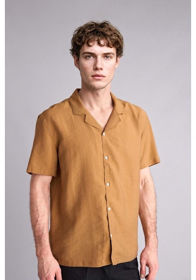 Defacto Regular Fıt Polo Yaka Tencel Kısa Kollu Gömlek G8083ax26smbn610 Kahve-bn610 Defacto Regular Fıt Polo Yaka Tencel Kısa Kollu Gömlek G8083ax26smbn610 Kahve-bn610