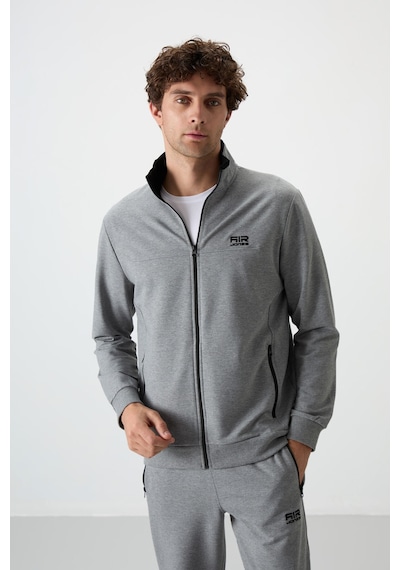 Tommy Life Troy Gri Melanj Standart Kalıp Erkek Eşofman Takım - 85196 GRİ MELANJ