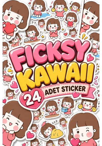 Kawaii Stili Sevimli Küçük Kız Mood Emoji Temalı Sticker Seti - 24 Adet Etiket Çıkartma Diğer