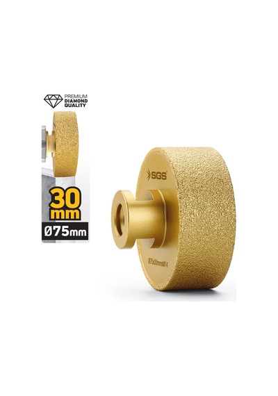 Sgs2798 M14-75x30 Mm Vakum Elmas Mermer Granit Taşlama Diski