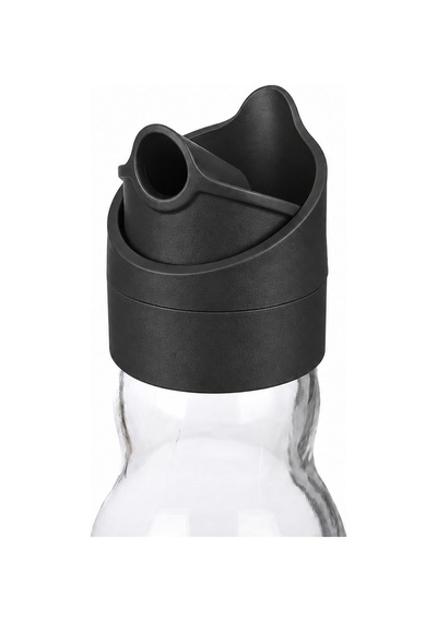 Water Fresh 700 Ml Çevrilebilir Kapaklı Cam Sürahi Başucu Ve Çalışma Masası Sürahisi Siyah - 927537818