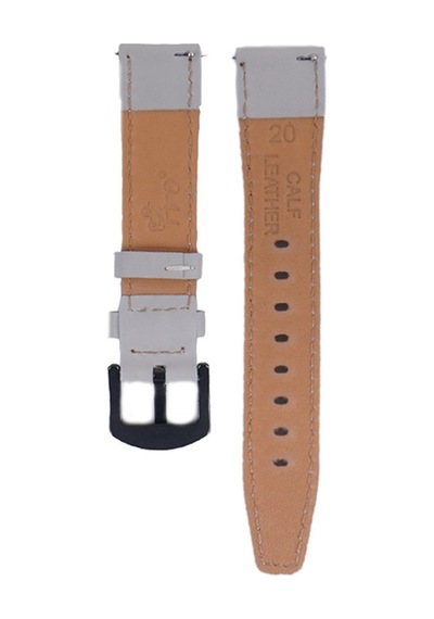 Fro Lw38-43 20 Mm Hakiki Deri Düz Krem Kordon Siyah Toka