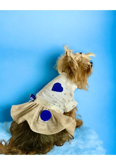 Kemique Navy Creamy Tütülü Köpek Elbisesi