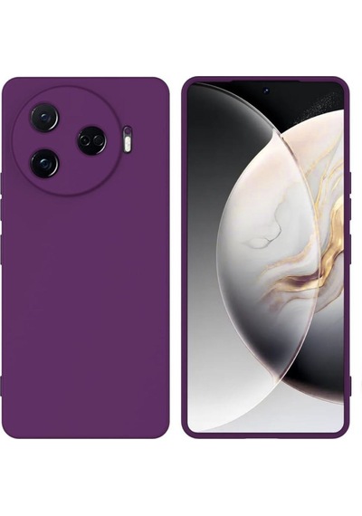 Tecno Camon 30 Pro CL8 Uyumlu Silikon Kılıf - Kamera Korumalı Esnek Pastel Renk Kapak - Mor