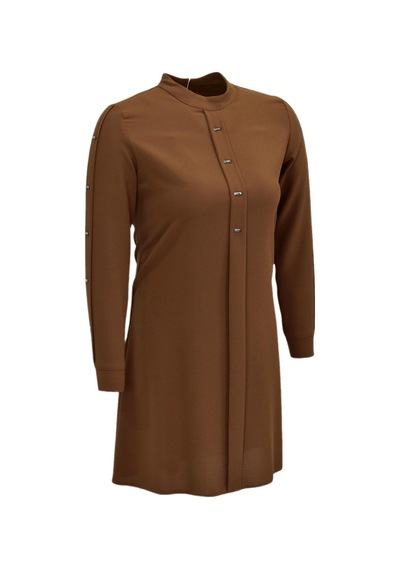 Kadın Köprü Dikişli Puntalı Tunik Bgl-st03600 Taba