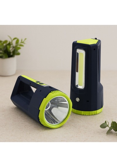 2in1 30w/10w Cob Led Usb & Oto Şarjlı El Feneri Projektör Çok renkli