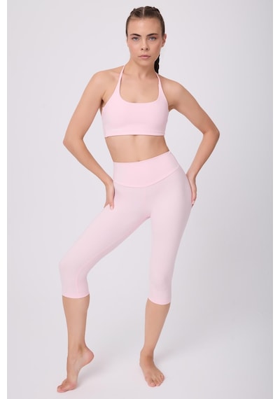 Hıghrıse Comfortflex Yüksek Bel Kapri Spor & Aktif Yaşam Taytı-2785 Pembe