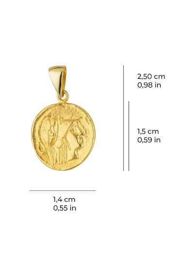 Goldkupe 14 Ayar Altın Antik Madalyon Kolye Ucu 3,65 Gr-6584 Altın