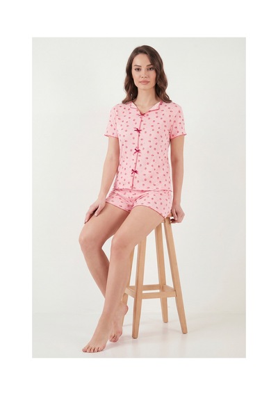 Lela Bayan Pijama Takımı 65770837 Kırmızı-pembe