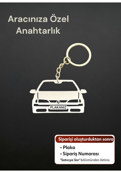 Kişiye Özel Renault 19 Anahtarlık Paslanmaz Çelik