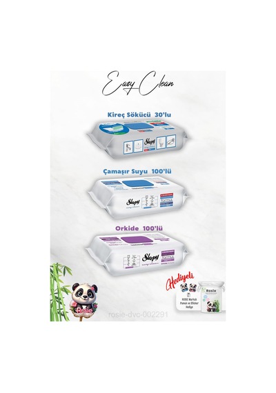 Easy Clean Orkide Ve Çamaşır Suyu Katkılı 100'lü, Kireç Sökücü 30'lu Ve Rosie Hediye Diğer