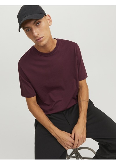 Jack & Jones Erkek Bisiklet Yaka Basic Tişört - Organic Port Royale Çok Renkli