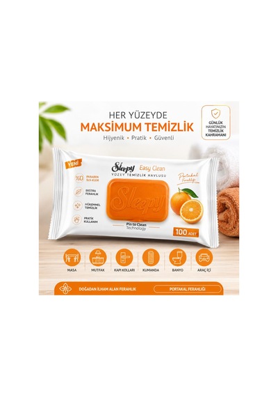 Sleepy Yuzey Temızleme Havlusu 100lü 2 Tekli