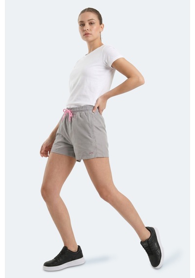 Slazenger Knoxıs Kadın Cepli Deniz Şortu Gri Şort