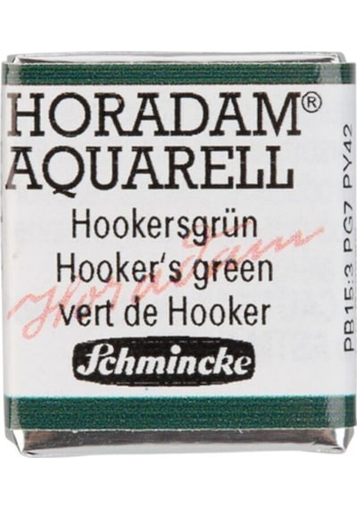 Schmincke Horadam Aquarell Artist Sulu Boya Hooker's Green Yarım Tablet