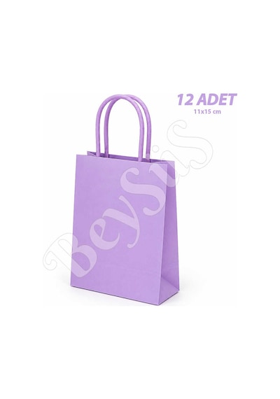 11x15 Cm Hediyelik Kağıt Çanta Lila 12 Adet Tüm Yaşlar