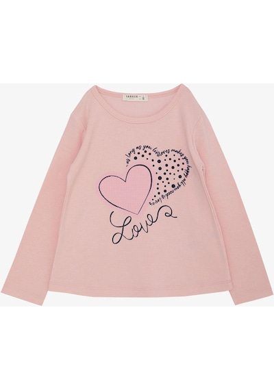 Breeze Kız Çocuk Uzun Kollu Tişört Kazayağı Puantiyeli Kalp Baskılı Yazılı 3-8 Yaş, Pembe-pembe Pembe Breeze Kız Çocuk Uzun Kollu Tişört Kazayağı Puantiyeli Kalp Baskılı Yazılı 3-8 Yaş, Pembe-pembe Pembe
