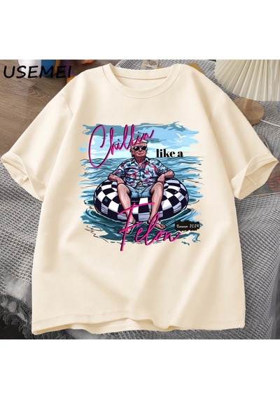 Flood Of Style Chillin Gibi Bir Suçlu T Shirt Erkek Kadın Komik Trump T-shirt Yaz Tee Unisex O Boyun Pa Haki