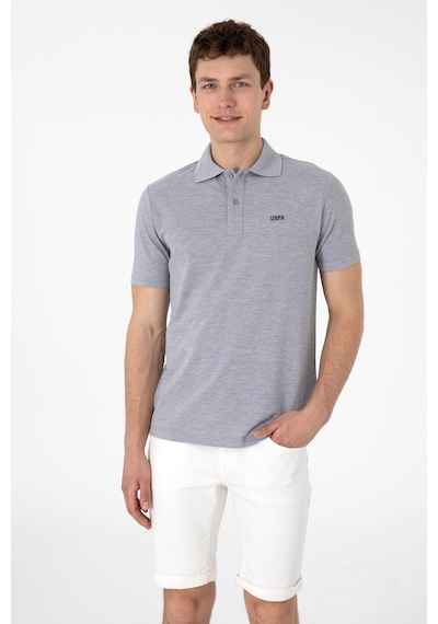 U.S. Polo Assn. Erkek Regular Fit Polo Yaka Gri Melanj Basic Tişört 50306007-VR086 U.S. Polo Assn. Erkek Regular Fit Polo Yaka Gri Melanj Basic Tişört 50306007-VR086