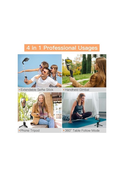 Isteady Q El Gimbal Sabitleyici Selfie Stick Çubuğu Ayarlanabilir Tripod Akıllı Telefon Için Uyumlu