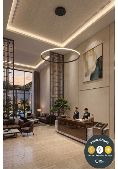 Selene Siyah 3 Renk Led Sarkıt Avize Salon, Antre, Hol Ve Mutfak İçin